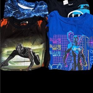 Graphic T-Shirts Bundle - Black, Blue, Orange